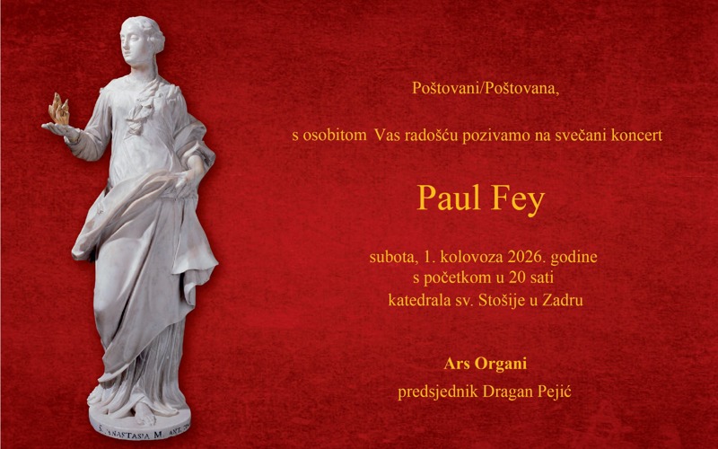Gallery image for Paul Fey i ljepota orguljske glazbe u katedrali sv. Stošije