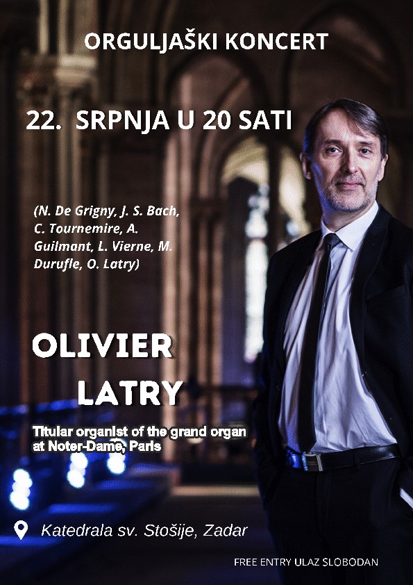 Gallery image for OLIVIER LATRY - SOLISTIČKI KONCERT U KATEDRALI SV. STOŠIJE 22. 7. 2025.