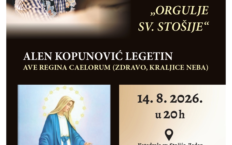 Gallery image for AVE REGINA CAELORUM – ORGULJAŠKI KONCERT ALENA KOPUNOVIĆA LEGETINA U ČAST MARIJI  14. 8. 2026.